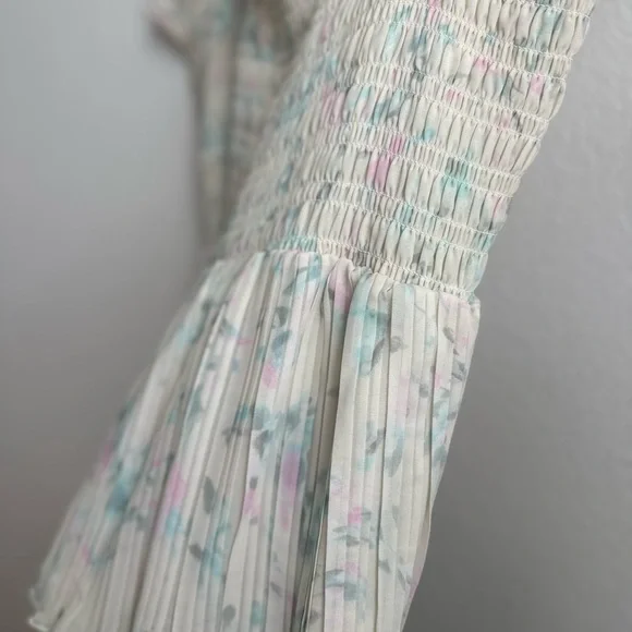 GANNI Georgette Tiered Dress - Tofu - Picture 5 of 10